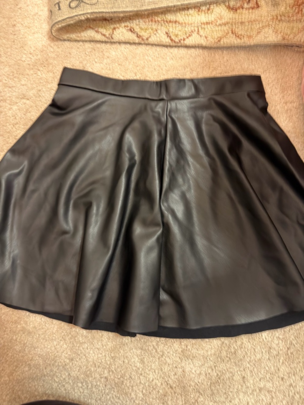 H&M Black Faux Leather Flared Skirt - Kids